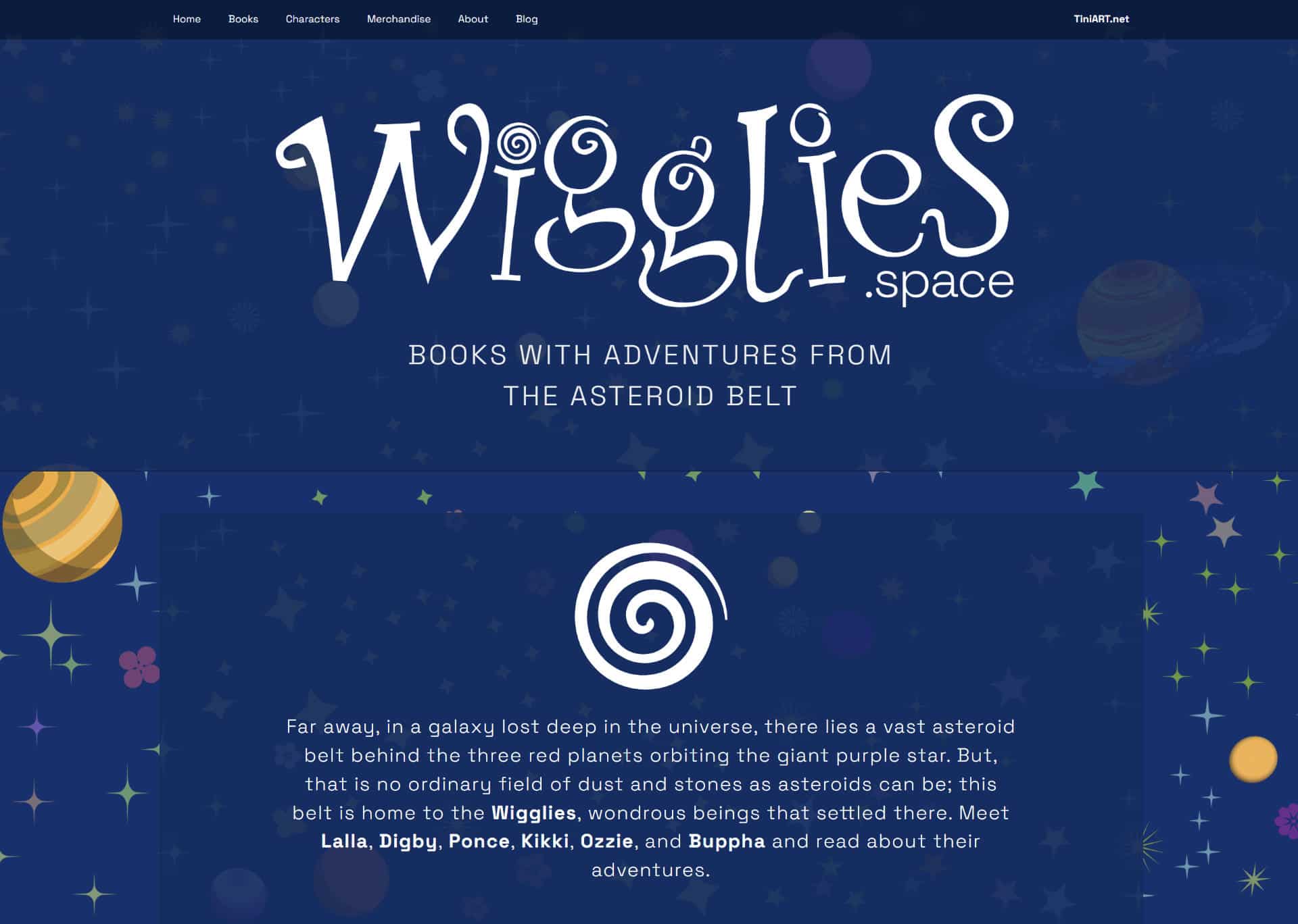 website home page